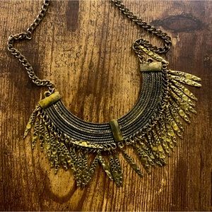 Bronze color dull golden necklace